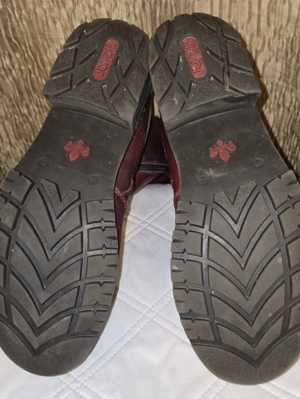 Rieker Red Moto/Combat-Style Leather Boot - Picture 2 of 10